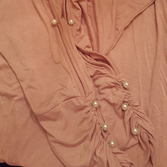 Pink Top with Pearls - Picture 2 of 3